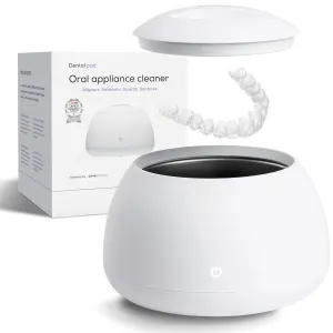 Zima Dental Pod | Arctic White | Ultrasonic Retainer Cleaner Machine | Aligner, Nightguard, Mouth Guard, Denture Cleaner | Oral Dental Care FSA HSA Approved
